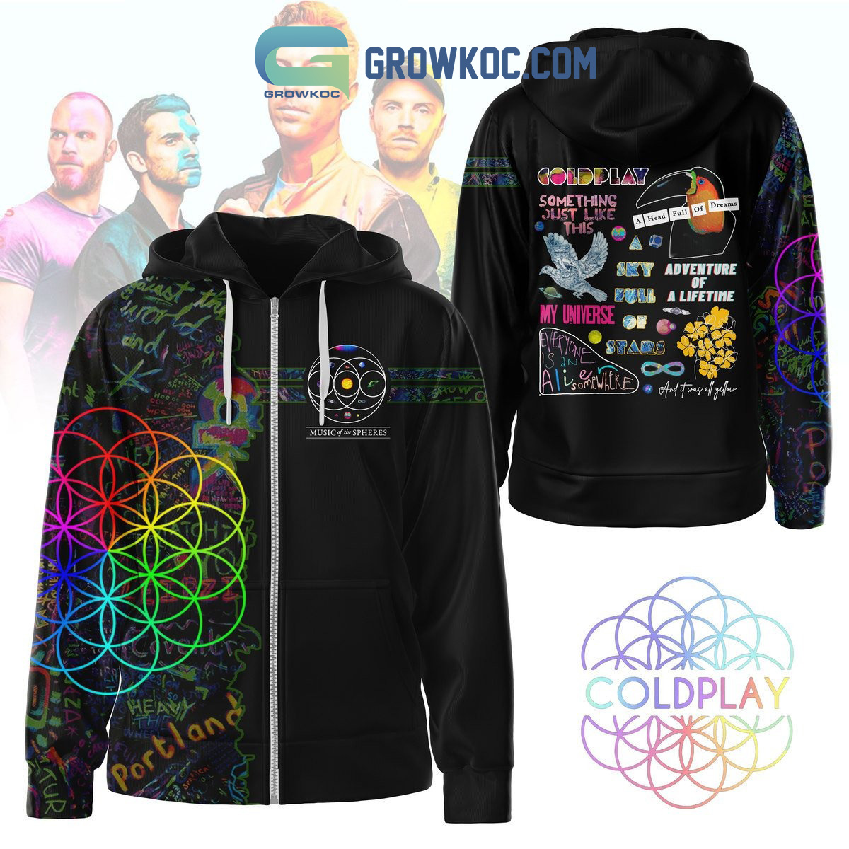 New 2025 Coldplay Portland Playlist Custom Hoodie Shirts