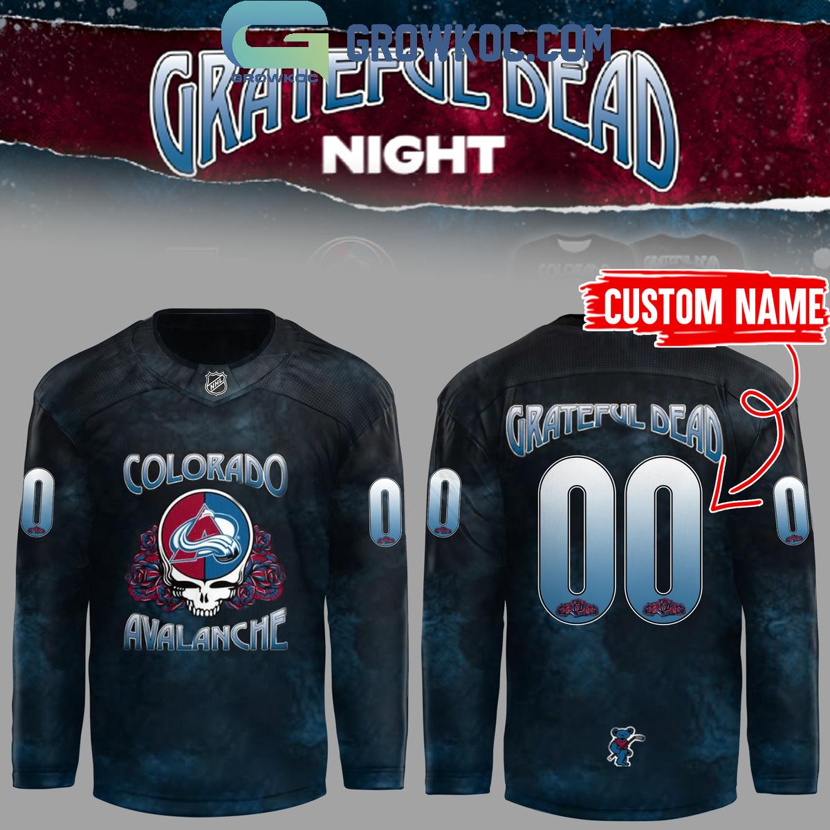 New 2025 Colorado Avalanche Grateful Dead Night 2024 Personalized Custom Hockey Jersey Fan Gift - All Over Printed