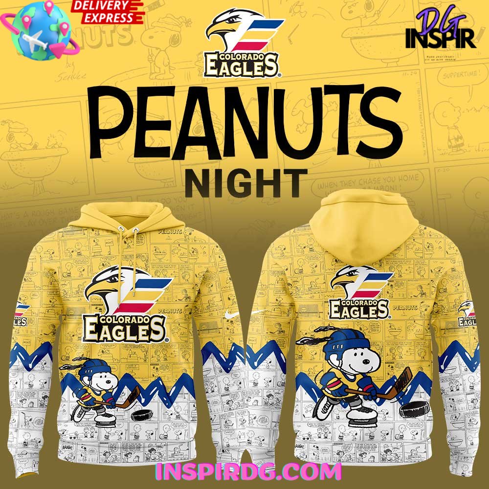 New 2025 Colorado Eagles Anniversary of Peanuts Special Custom Hoodie