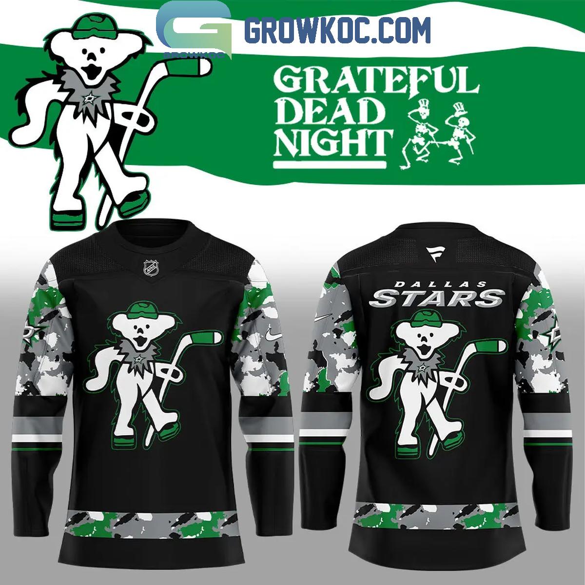 New 2025 Dallas Stars Grateful Dead Night The Memories Of Dead Night Custom Hockey Jersey Fan Gift - All Over Printed