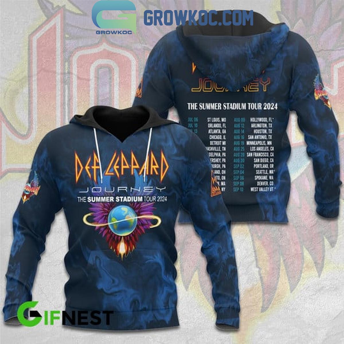 New 2025 Def Leppard Journey The Summer Stadium Tour 2024 Custom Hoodie T-Shirt