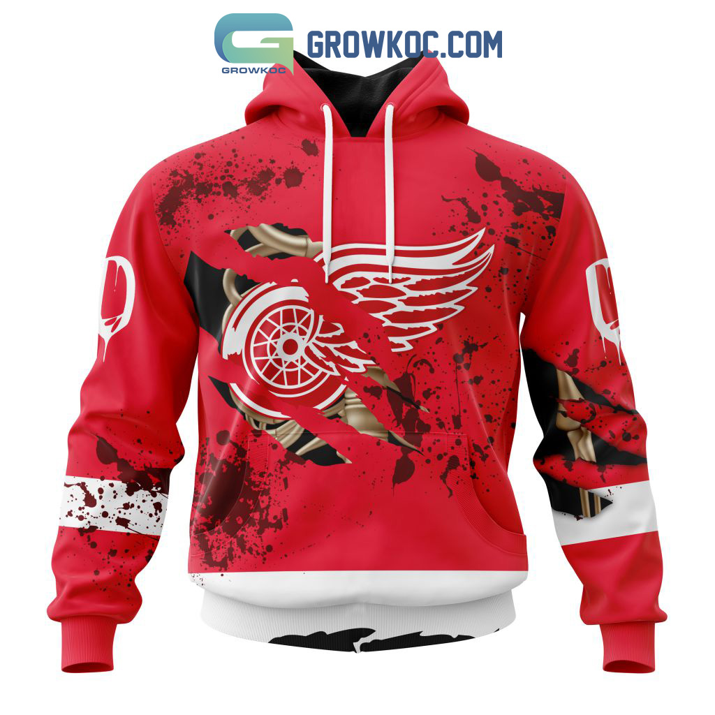New 2025 Detroit Red Wings NHL Special Design Jersey With Your Ribs For Halloween Custom Hoodie T Shirt