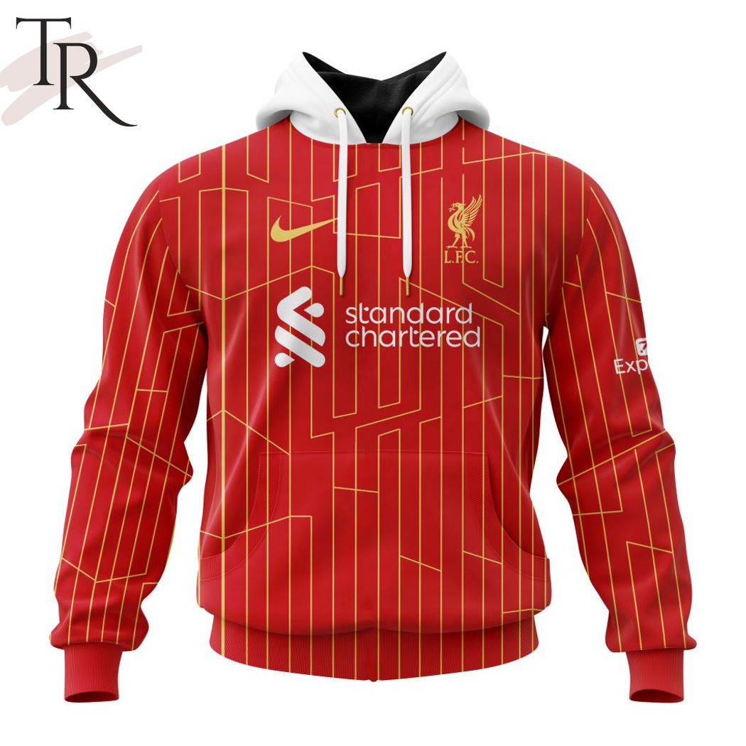 New 2025 EPL Liverpool F.C Personalized Home Kits 2024-2025 Custom Hoodie