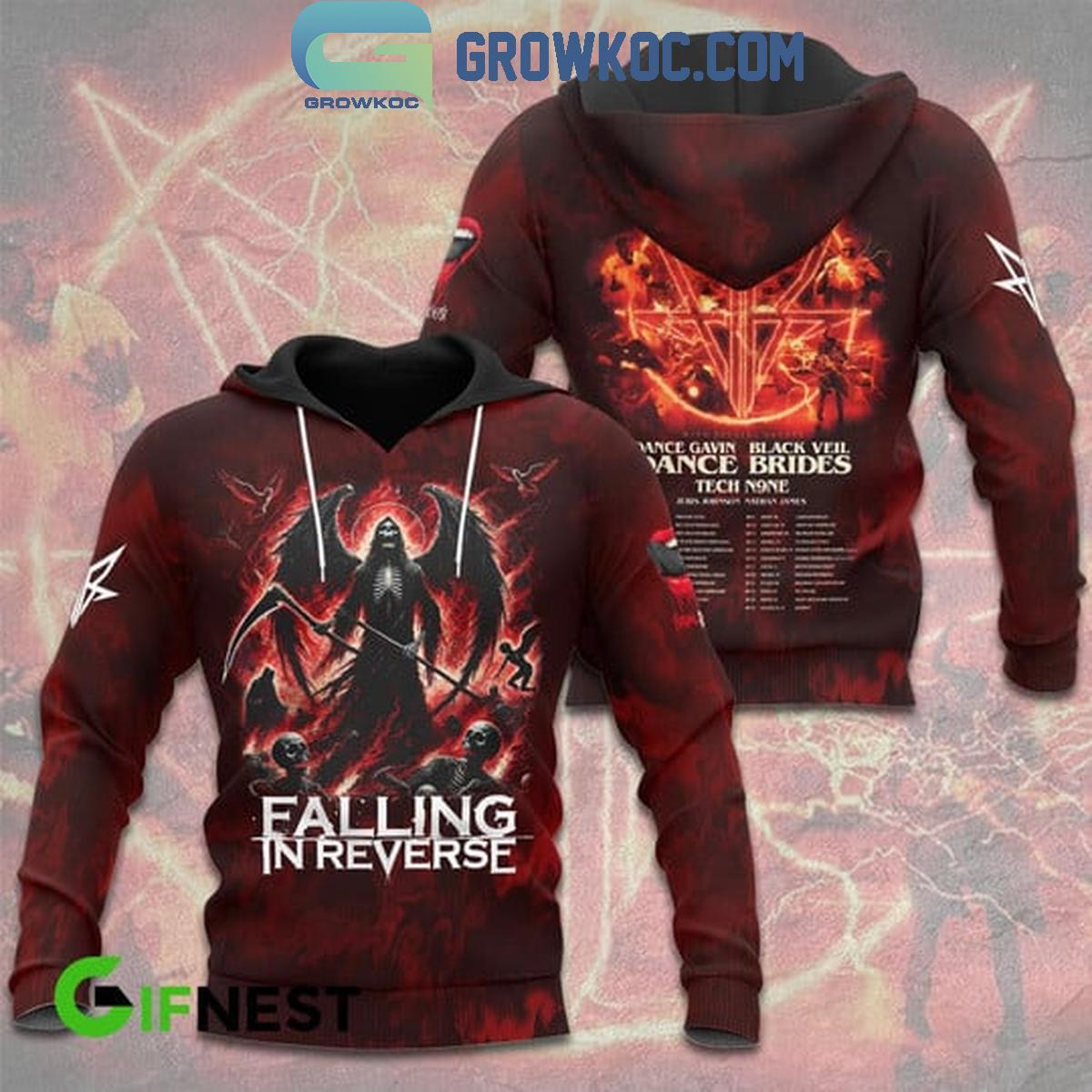 New 2025 Falling In Reverse The Popular Mons Tour With Guest 2024 Custom Hoodie T-Shirt