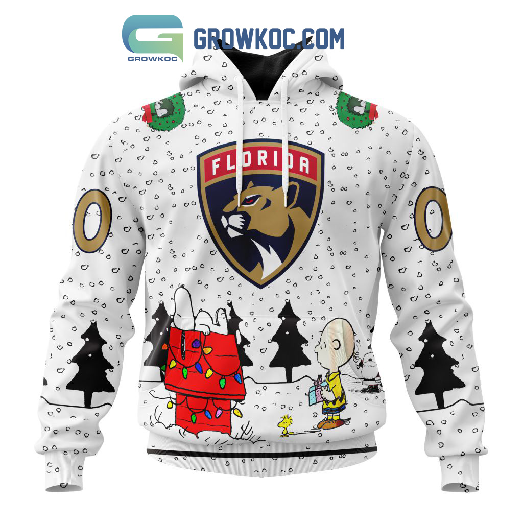 New 2025 Florida Panthers NHL Mix Snoopy Peanuts Christmas Personalized Custom Hoodie T Shirt