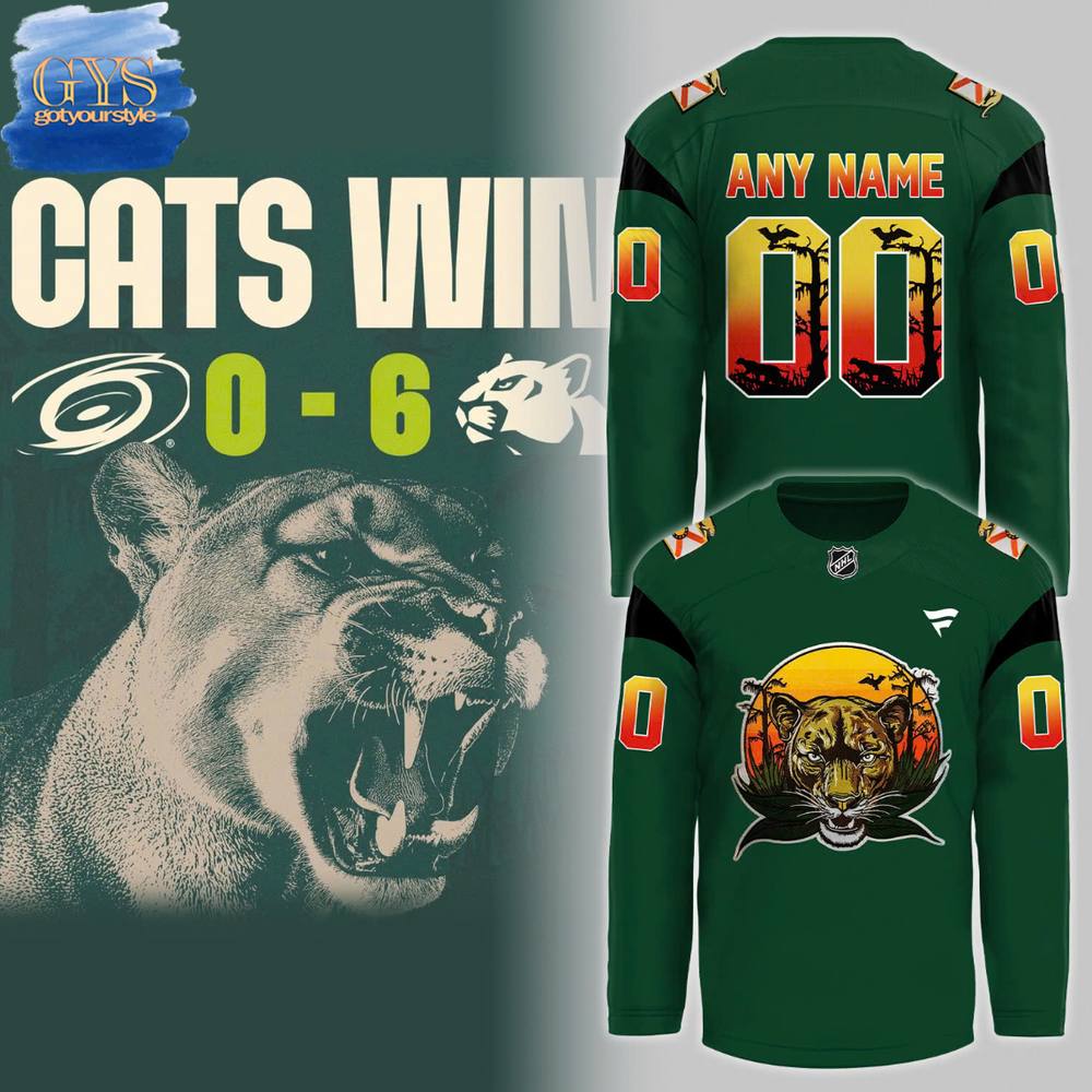 New 2025 Florida Panthers x Panther Conservation Night Custom Hockey Jersey Fan Gift - All Over Printed
