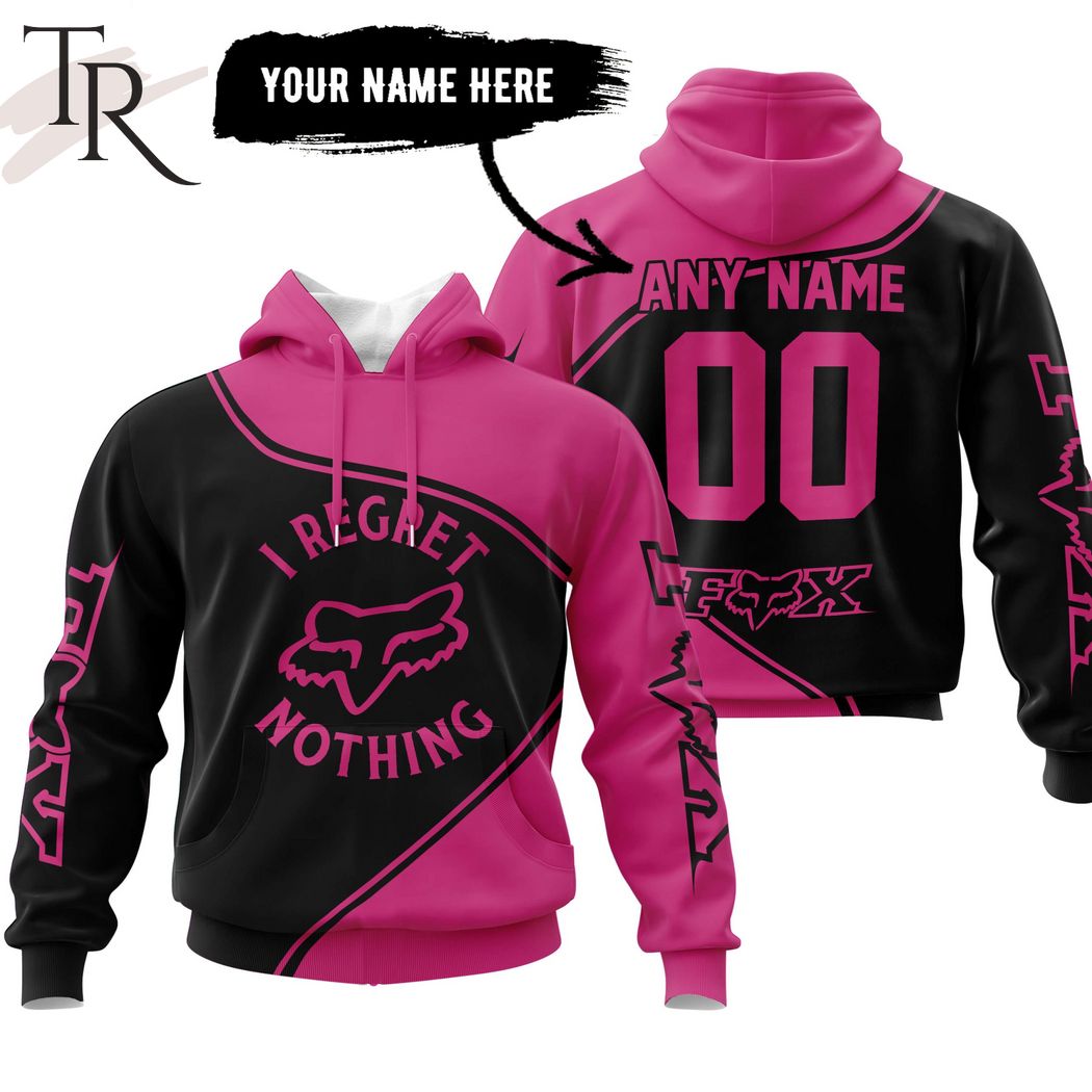 New 2025 Fox Racing I Regret Nothing - Bright Pink Custom Hoodie