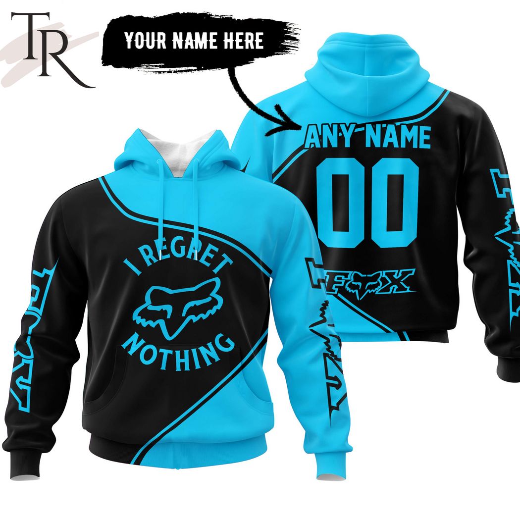 New 2025 Fox Racing I Regret Nothing - Sky Blue Custom Hoodie