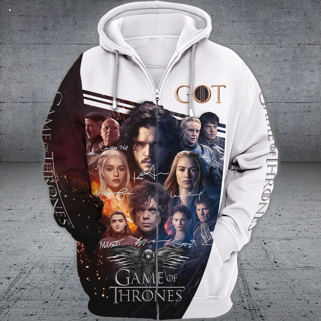 New 2025 Game of Thrones 3D All Over Print 3D Zipper Custom Hoodie