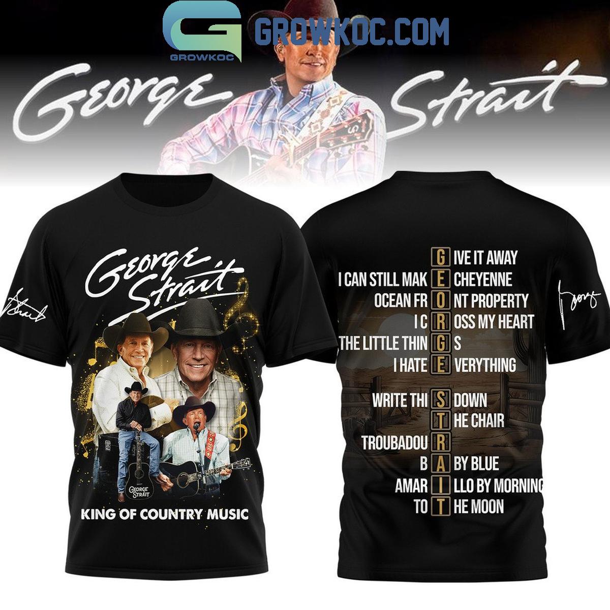 New 2025 George Strait King Of Country Music Baby Blue Custom Hoodie T-Shirt