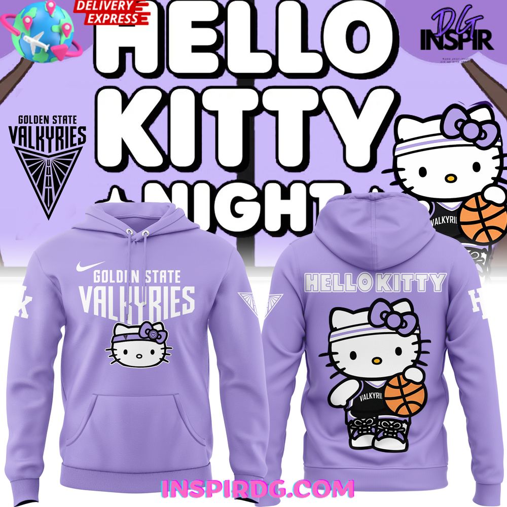 New 2025 Golden State Valkyrie x Hello Kitty Night Special Custom Hoodie