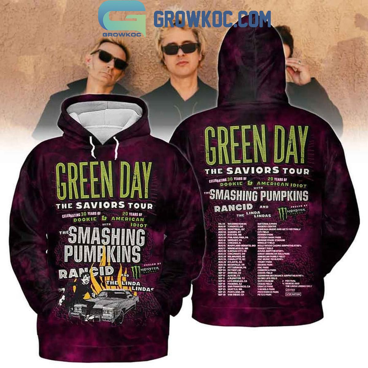 New 2025 Green Day The Saviors Tour 2024 The Smashing Pumpkin Rancid Custom Hoodie T-Shirt
