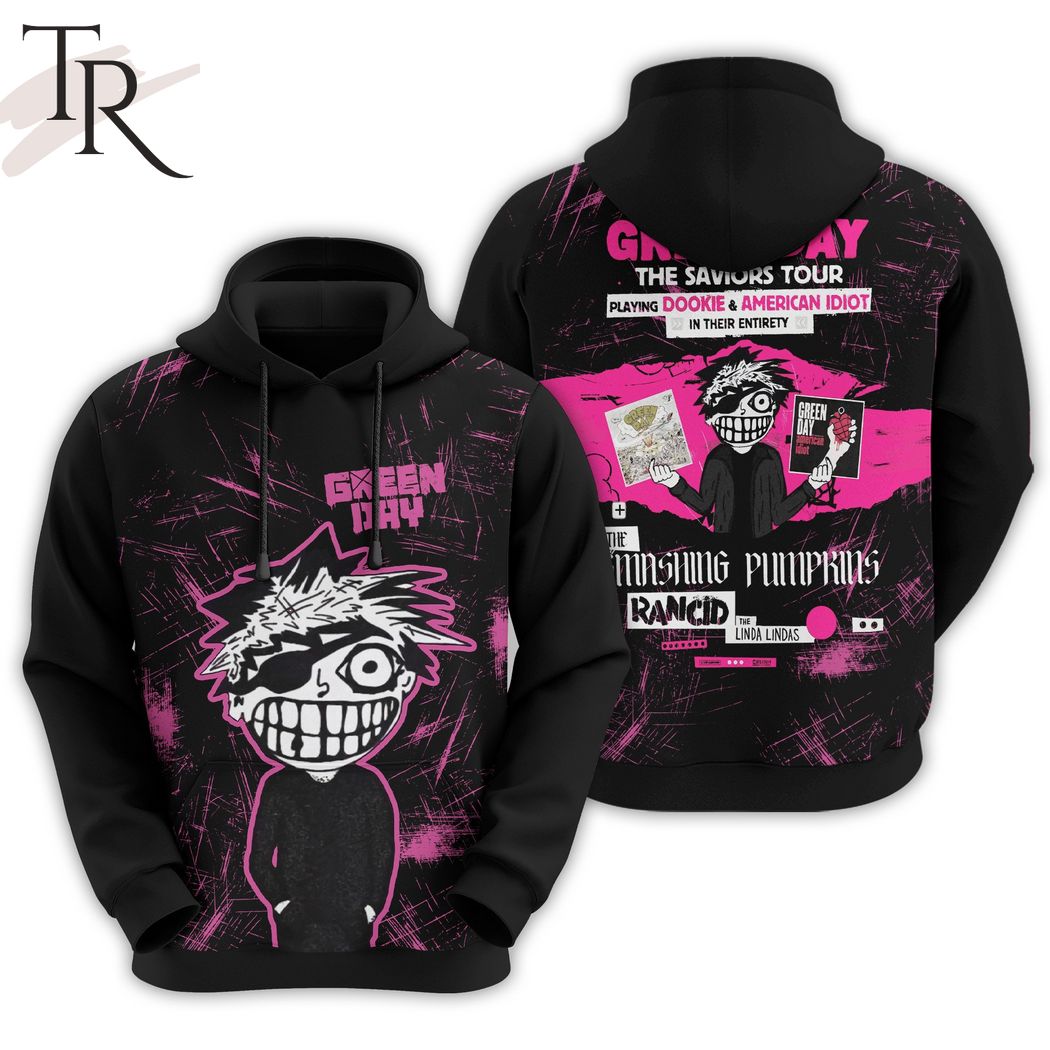 New 2025 Green Day The Saviors Tour Playing Dookie & American Idiot In Their Entirety Custom Hoodie