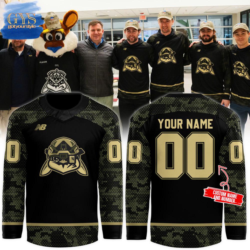 New 2025 Greenville Swamp Rabbits 2025 Military Appreciation Night Custom Hockey Jersey Fan Gift - All Over Printed