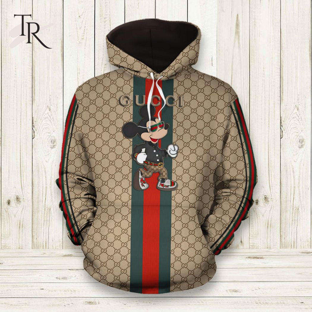 New 2025 Gucci Mickey Unisex Custom Hoodie For Men Women Luxury Brand Outfit Luxury Custom Hoodie Outfit For Fall Outfit