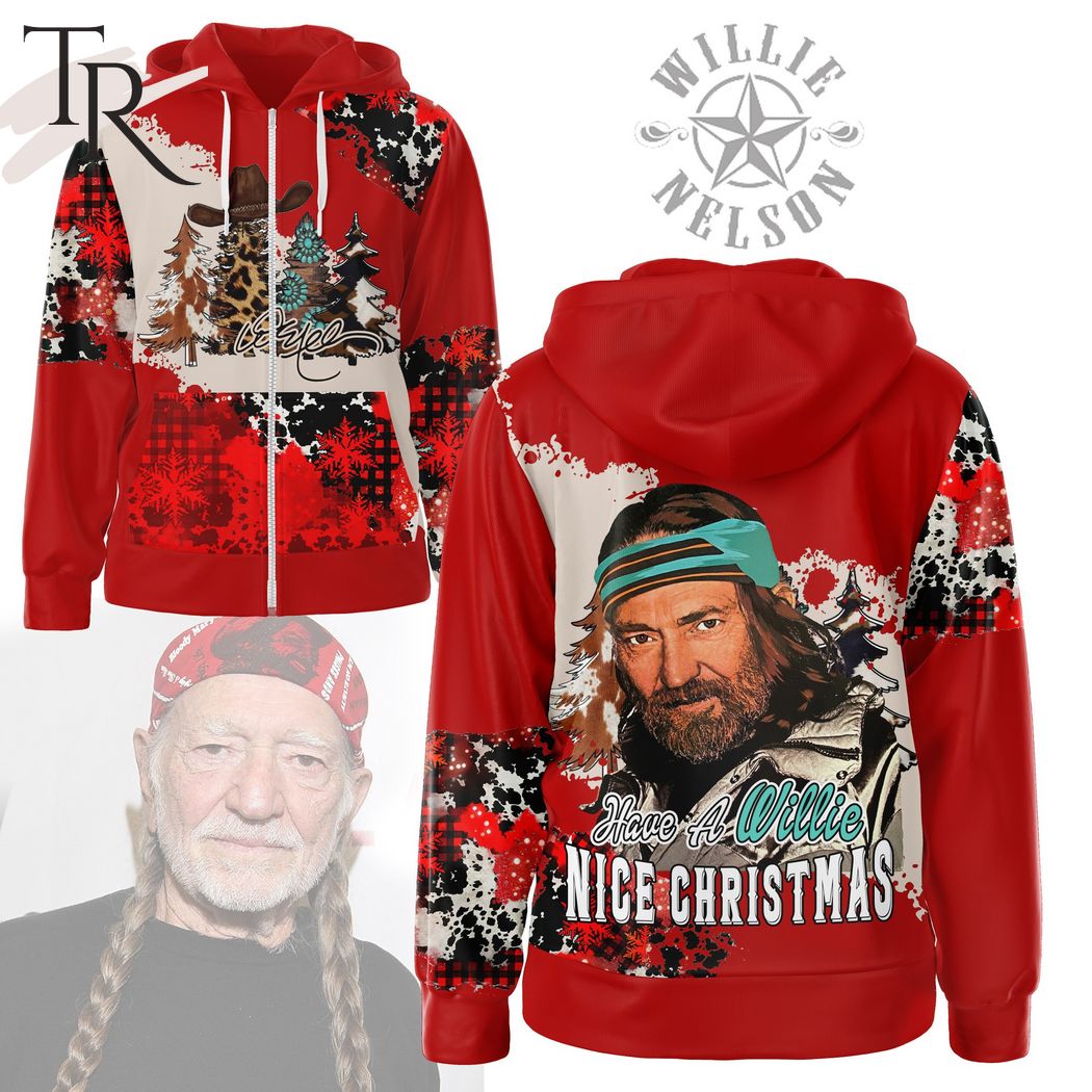 New 2025 Have A Willie Nice Christmas Willie Nelson 3D Unisex Custom Hoodie