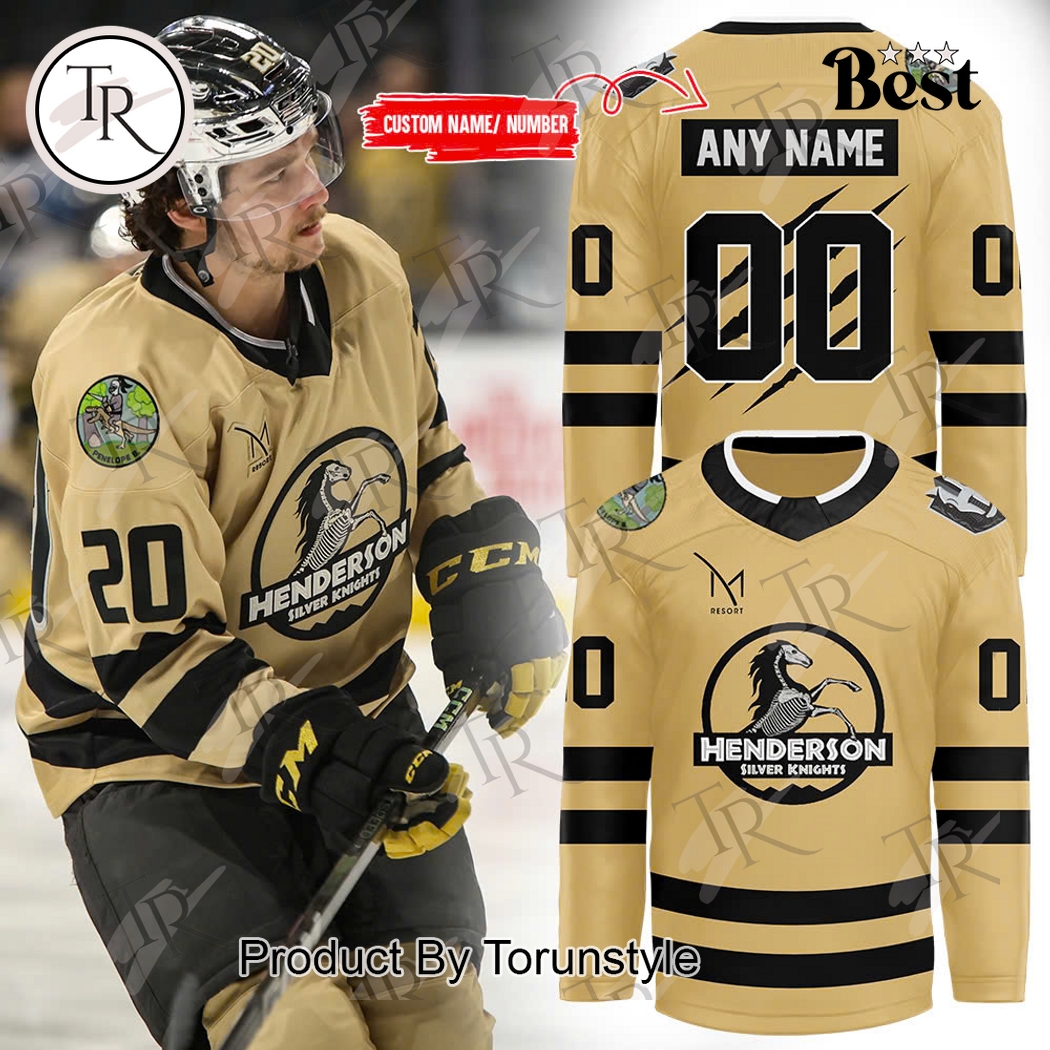 New 2025 Henderson Silver Knights Jurassic Knight 2025 Name Custom Hockey Jersey Fan Gift - All Over Printed