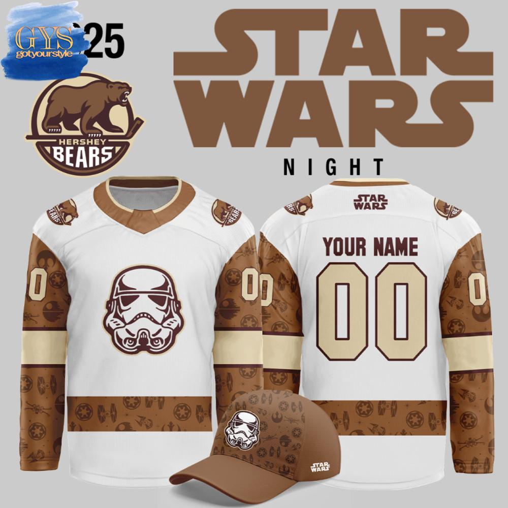 New 2025 Hershey Bears Star Wars Night 2025 Custom Hockey Jersey Fan Gift - All Over Printed