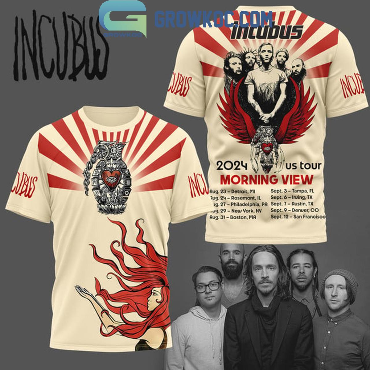 New 2025 Incubus 2024 US Tour Morning View Custom Hoodie T-Shirt