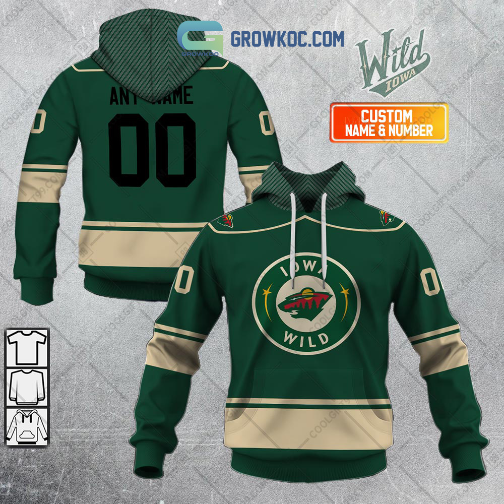 New 2025 Iowa Wild AHL Color Home Jersey Personalized Custom Hoodie T Shirt