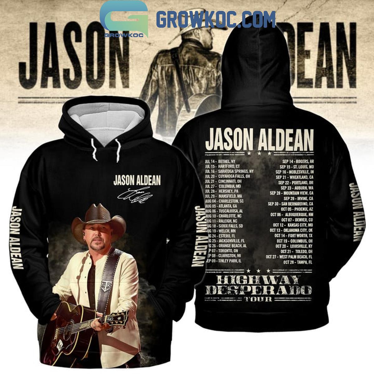 New 2025 Jason Aldean Highway Desperado Tour 2024 Custom Hoodie T-Shirt