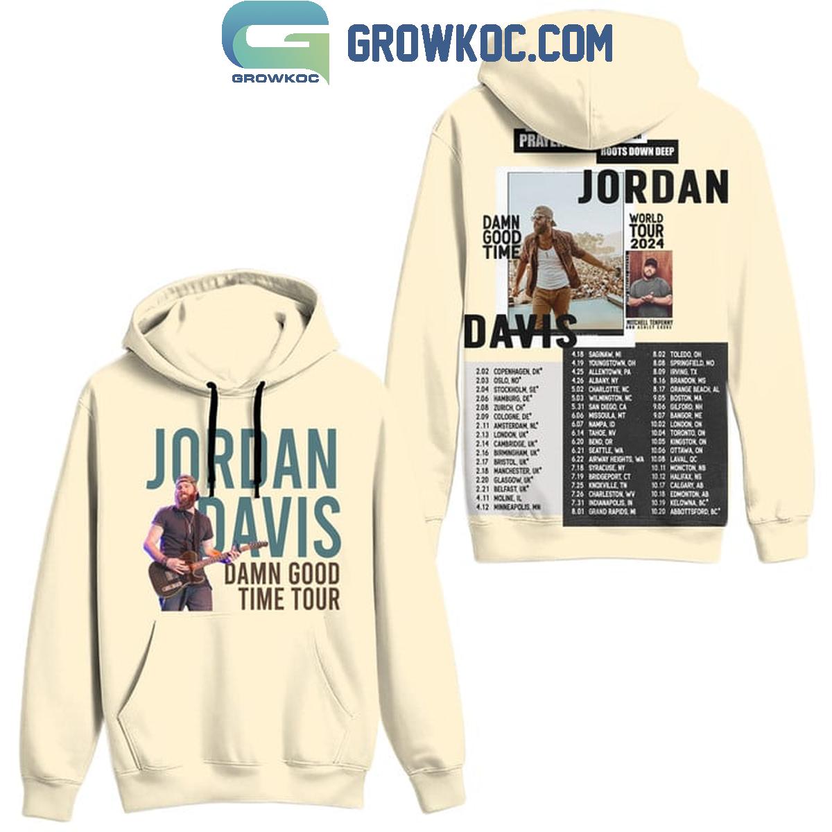 New 2025 Jordan Davis Damn Good Time World Tour 2024 Custom Hoodie T-Shirt