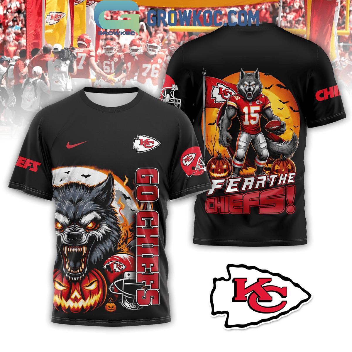 New 2025 Kansas City Chiefs Fear The Chiefs KC Wolf Halloween Custom Hoodie T-Shirt