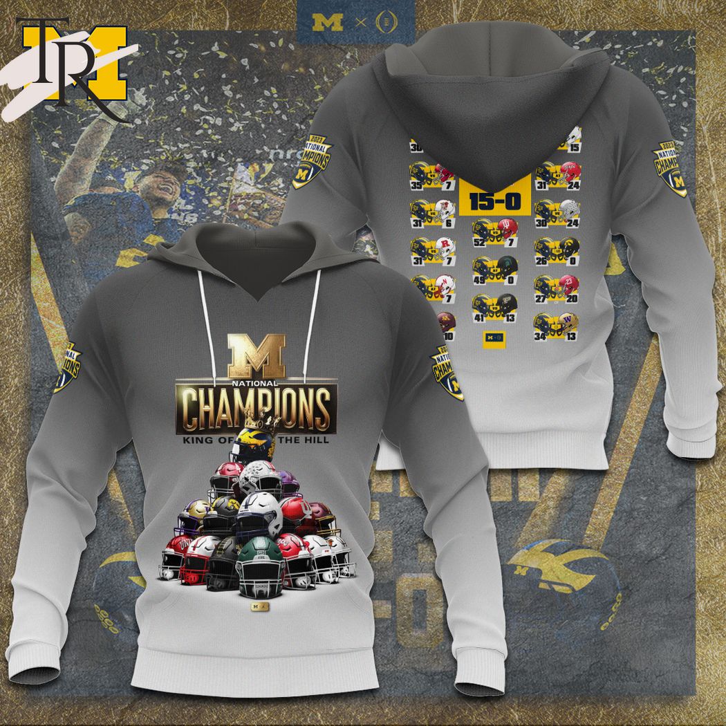 New 2025 King Of The Hill Michigan Wolverines 2023 National Champions Custom Hoodie