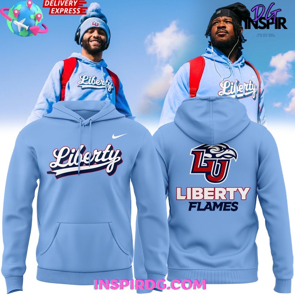 New 2025 Liberty Flames Blue Special Custom Hoodie