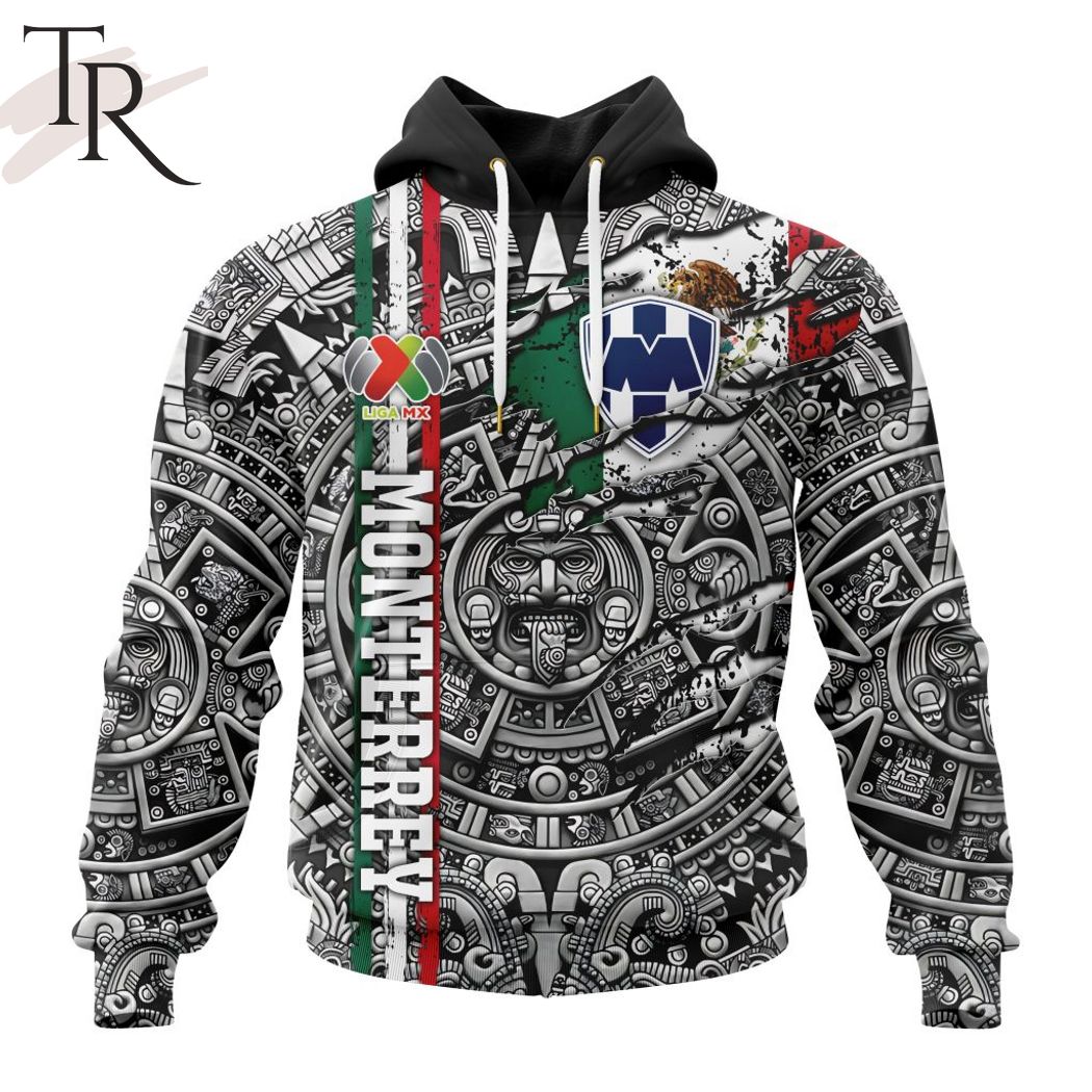 New 2025 LIGA MX C.F. Monterrey Special Aztec Design Custom Hoodie