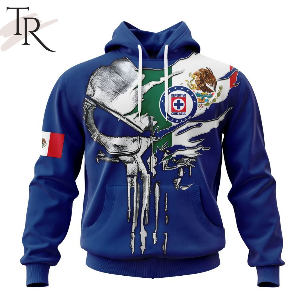New 2025 LIGA MX Cruz Azul Special Skull Design Concept Kits Custom Hoodie