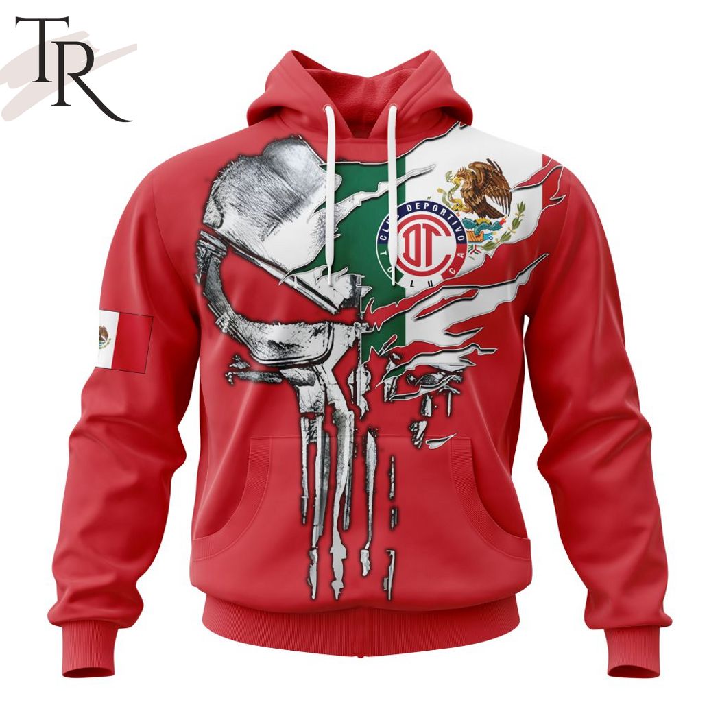 New 2025 LIGA MX Deportivo Toluca Special Skull Design Concept Kits Custom Hoodie