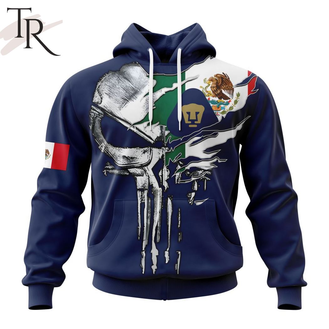 New 2025 LIGA MX Pumas UNAM Special Skull Design Concept Kits Custom Hoodie