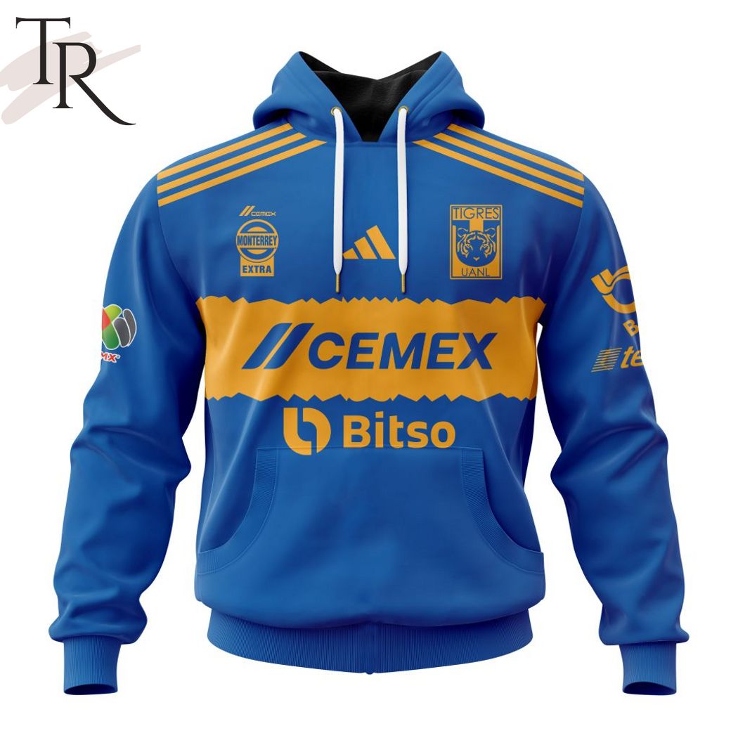 New 2025 LIGA MX Tigres UANL 2025 Away Custom Hoodie