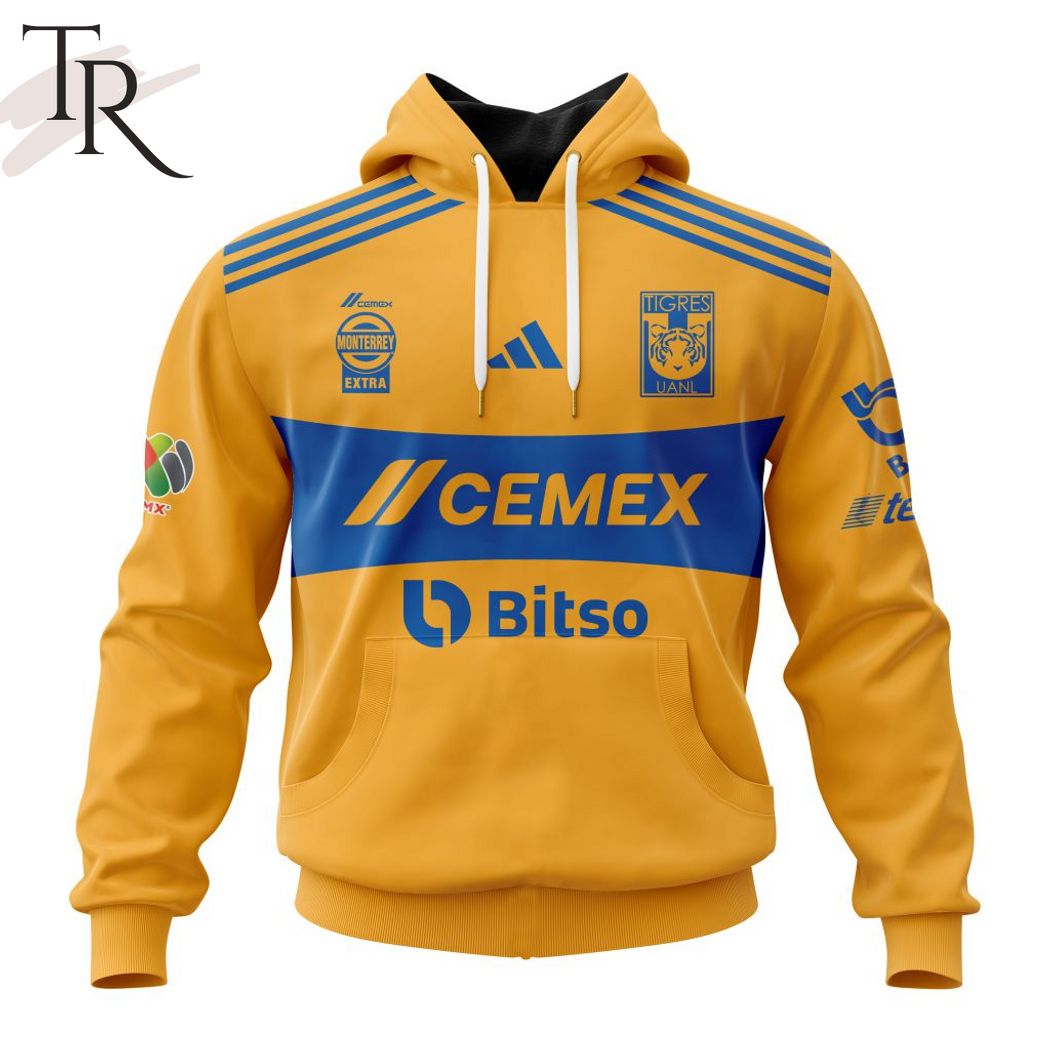 New 2025 LIGA MX Tigres UANL 2025 Home Custom Hoodie