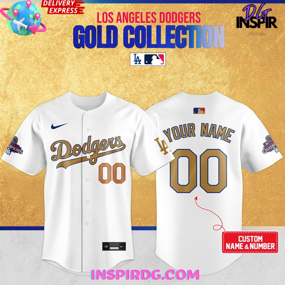 New 2025 Los Angeles Dodgers Gold Collection Baseball Custom Jersey Fan Gift