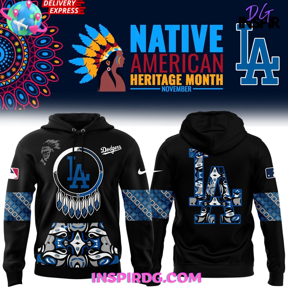 New 2025 Los Angeles Dodgers Native American Heritage Month 2024 Custom Hoodie