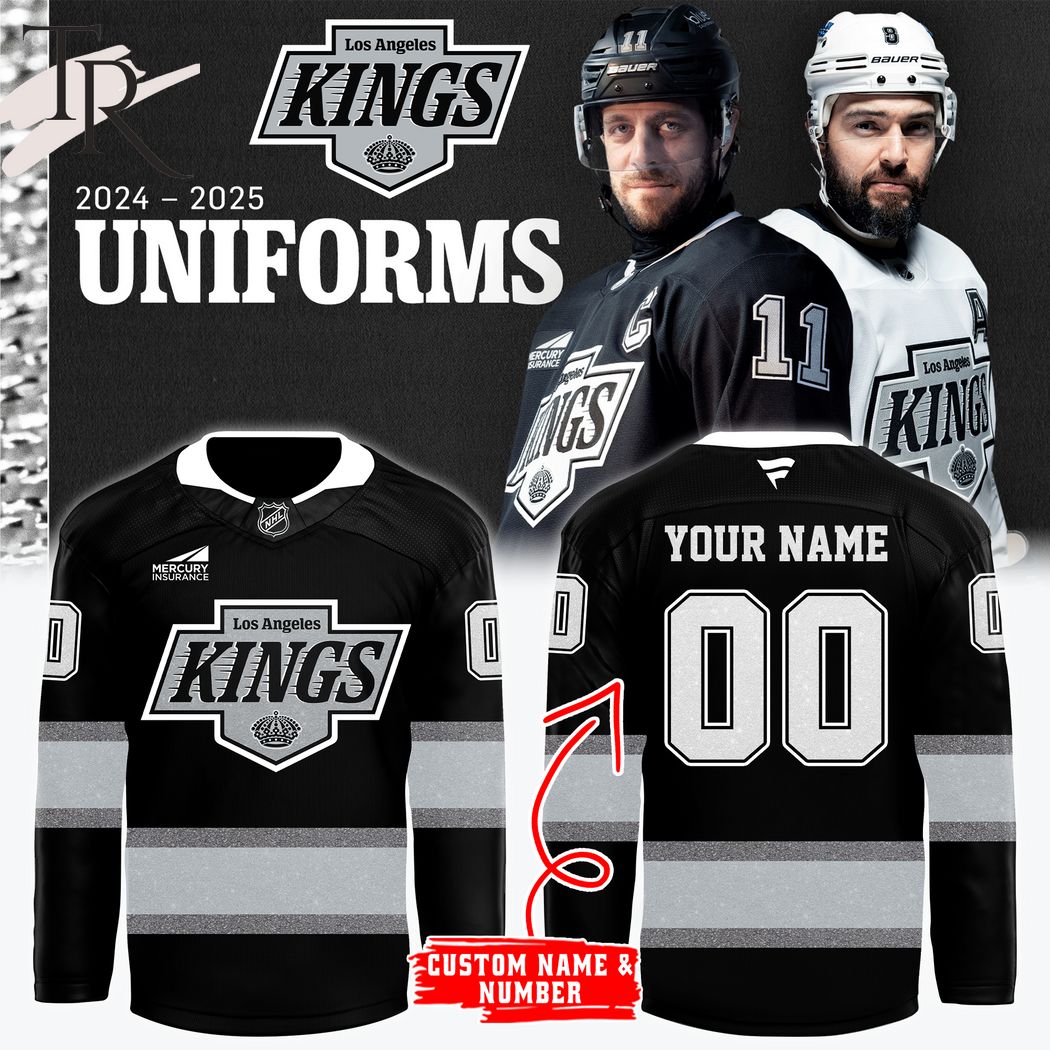 New 2025 Los Angeles Kings 2024-2025 Uniforms Custom Hockey Jersey Fan Gift - Black - All Over Printed
