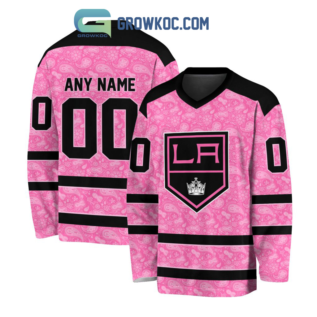 New 2025 Los Angeles Kings NHL Special Pink Breast Cancer Custom Hockey Jersey Fan Gift Long Sleeve - All Over Printed