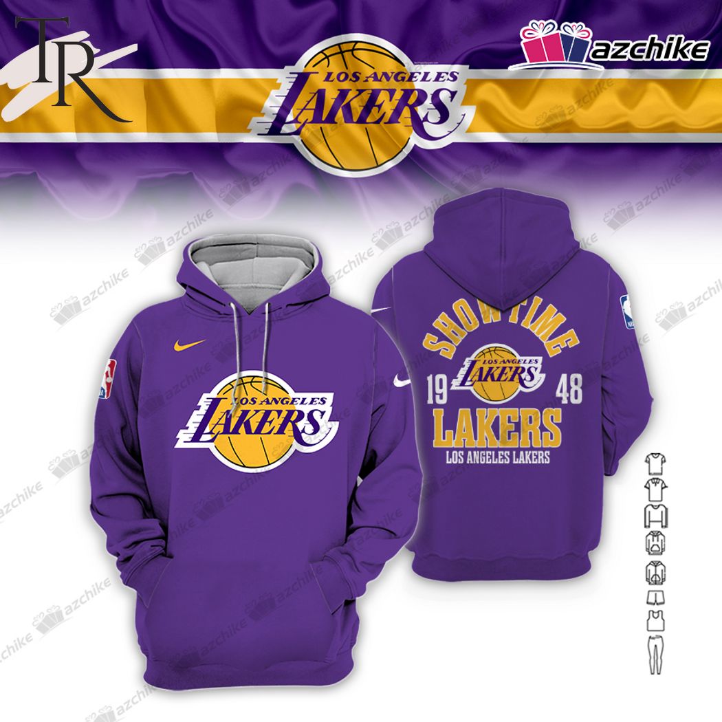 New 2025 Los Angeles Lakers Showtime Custom Hoodie
