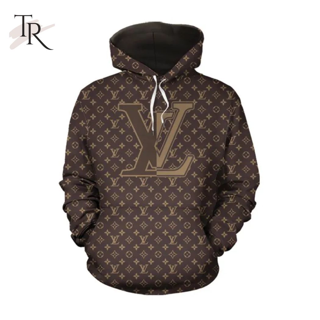 New 2025 Louis Vuitton Brown Custom Hoodie Luxury Brand Clothing Clothes Outfit For Men Women Luxury Custom Hoodie Outfit For Fall Outfit