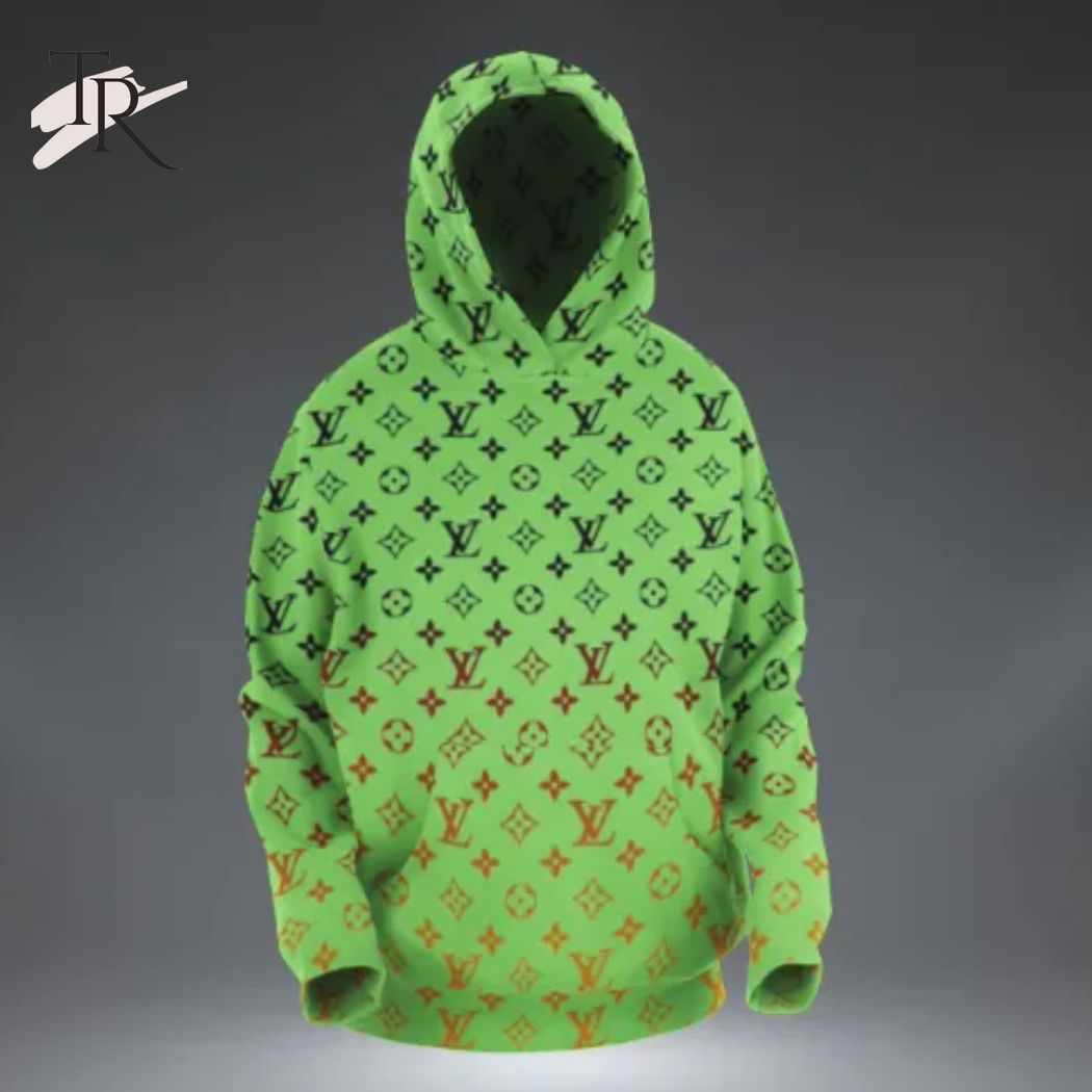 New 2025 Louis Vuitton Green Custom Hoodie Luxury Brand Clothing Clothes Outfits For Men Women Luxury Custom Hoodie Outfit For Fall Outfit