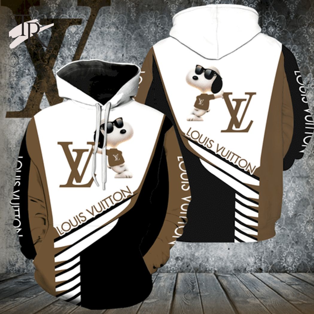 New 2025 Louis Vuitton Snoopy Brown Unisex Custom Hoodie Luxury Brand Outfit For Men Womenluxury Custom Hoodie Outfit For Fall Outfit