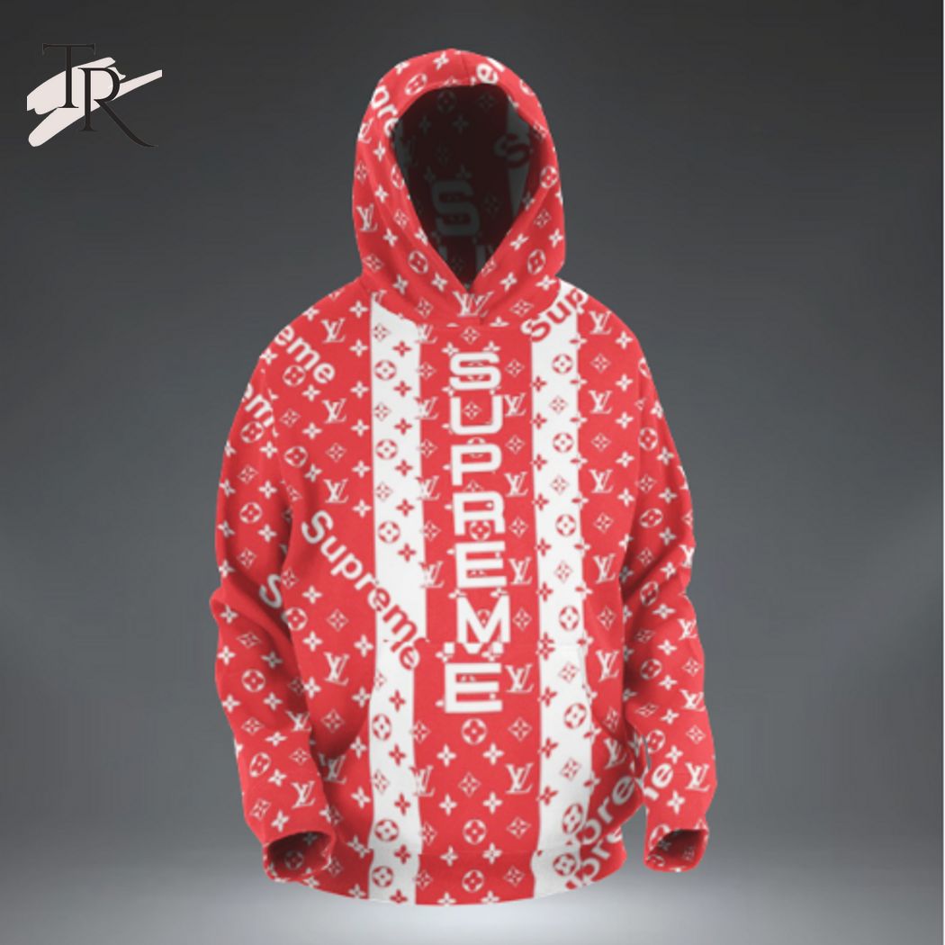 New 2025 Louis Vuitton Supreme Luxury Brand Unisex Custom Hoodie Outfit For Men Women Luxury Custom Hoodie Outfit For Fall Outfit