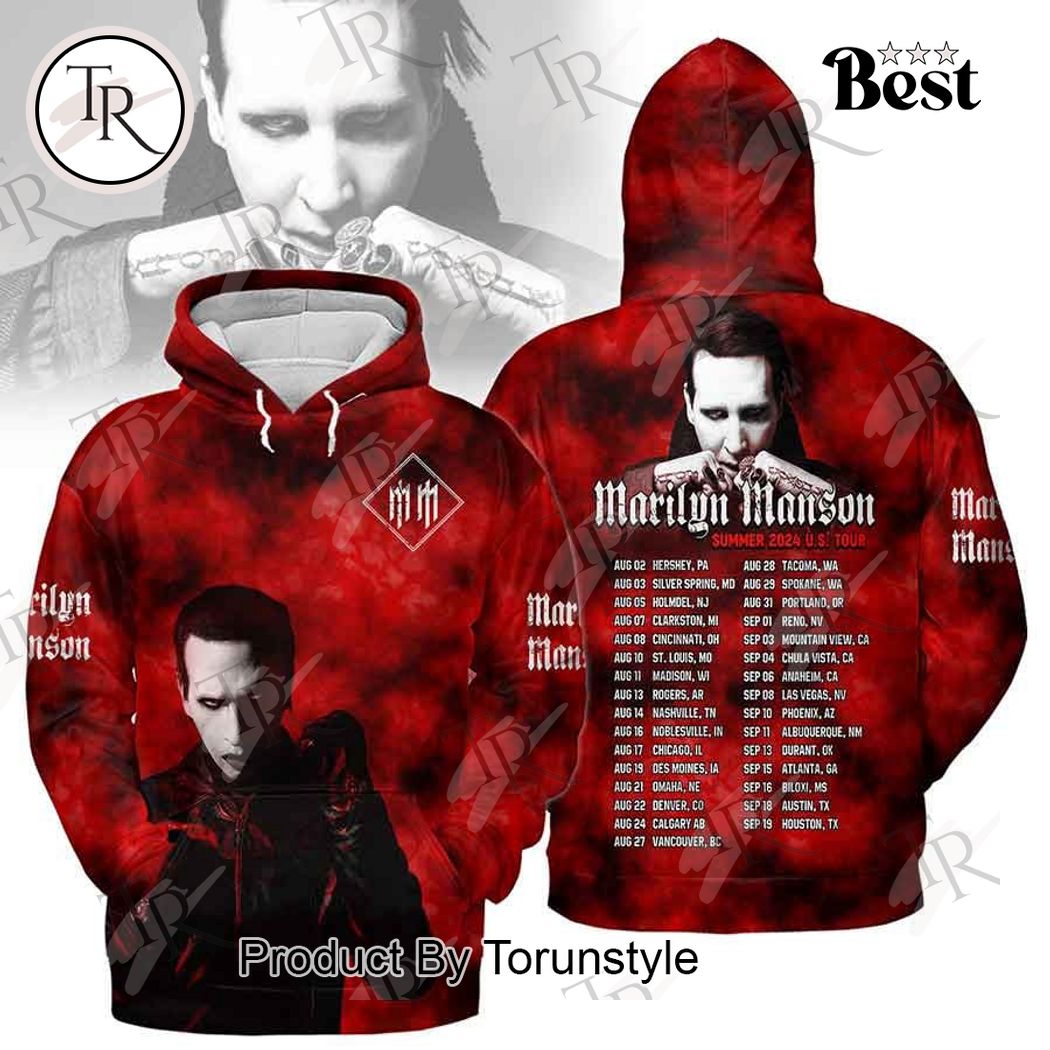 New 2025 Marilyn Manson Summer 2024 US Tour Custom Hoodie