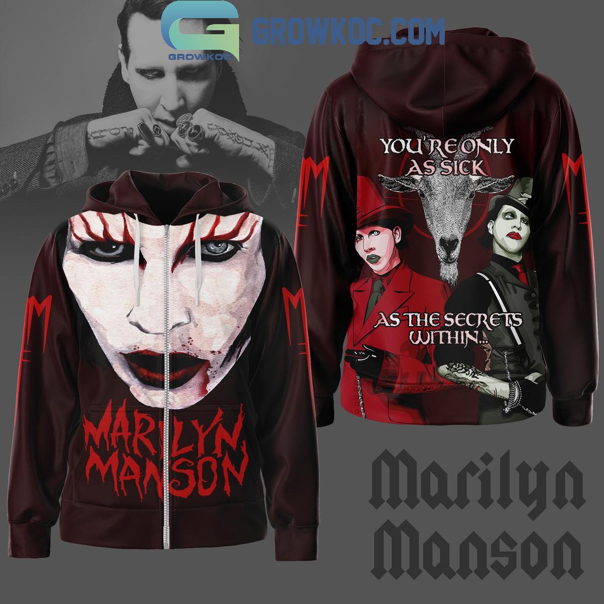 New 2025 Marilyn Manson There Is A Trick To Get Out Of Your Skin Custom Hoodie T-Shirt