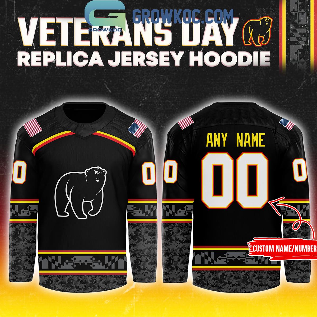 New 2025 Maryland Black Bears Veterans Day Military Appreciation Personalized Custom Hockey Jersey Fan Gift - All Over Printed