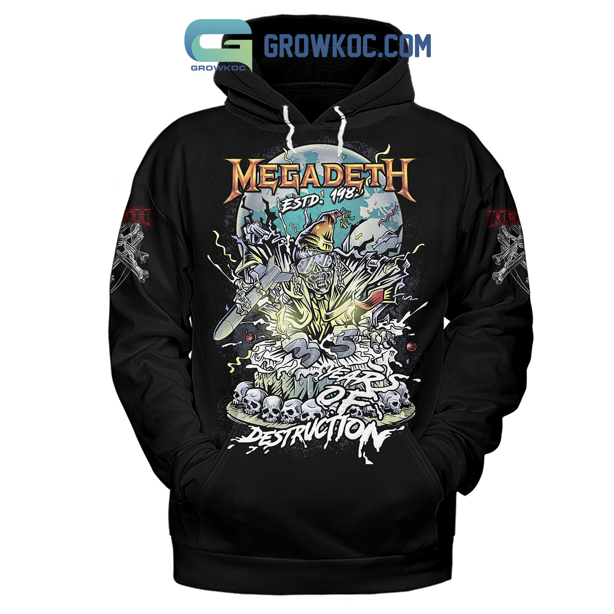 New 2025 Megadeth Estd 1983 Years Of Destruction Black Version Custom Hoodie Shirts