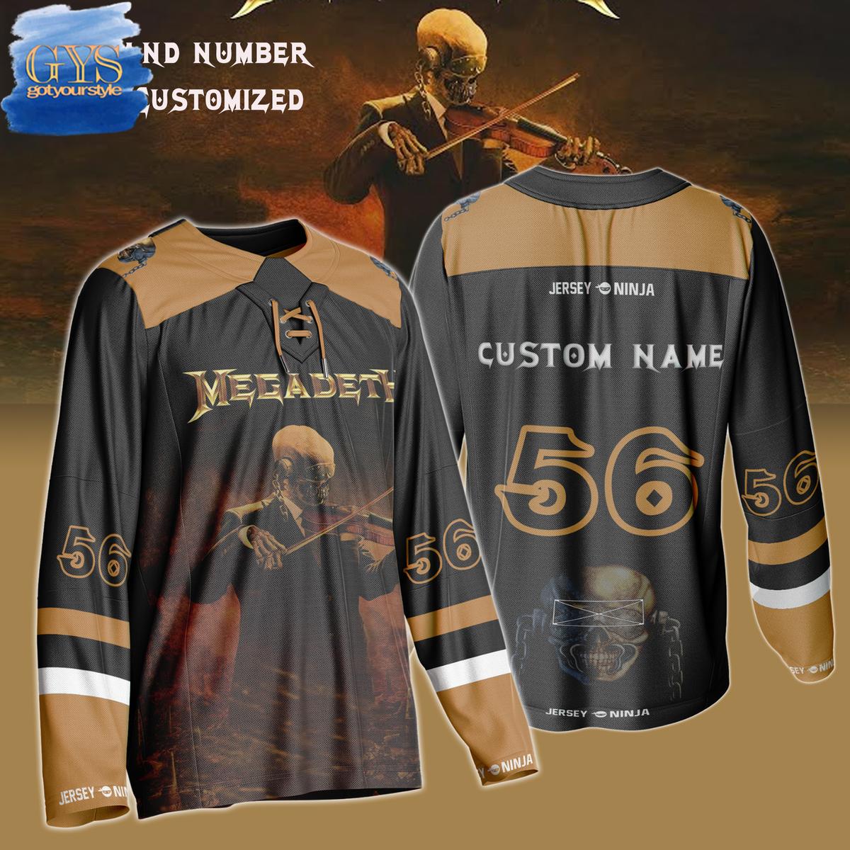 New 2025 MegaDeth Symphony Of Destruction Custom Hockey Jersey Fan Gift - All Over Printed
