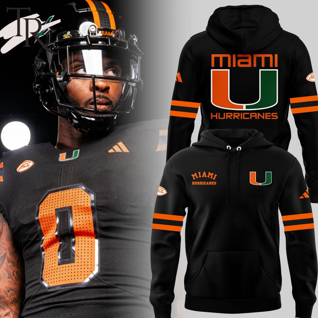 New 2025 Miami Hurricanes New Version Black Custom Hoodie
